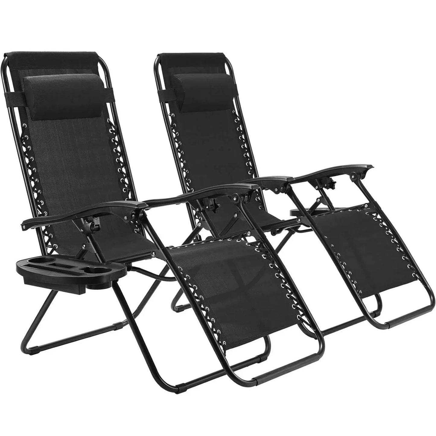 Zero Gravity Folding Chair With Armrests And Cup Holder
