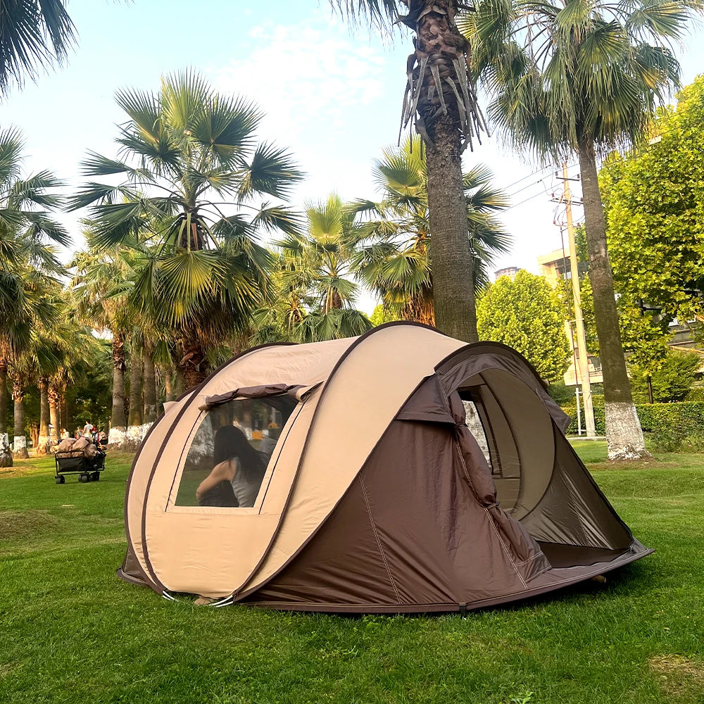 Spacious Waterproof Family Pop-Up Tent for 5 to 8 Users