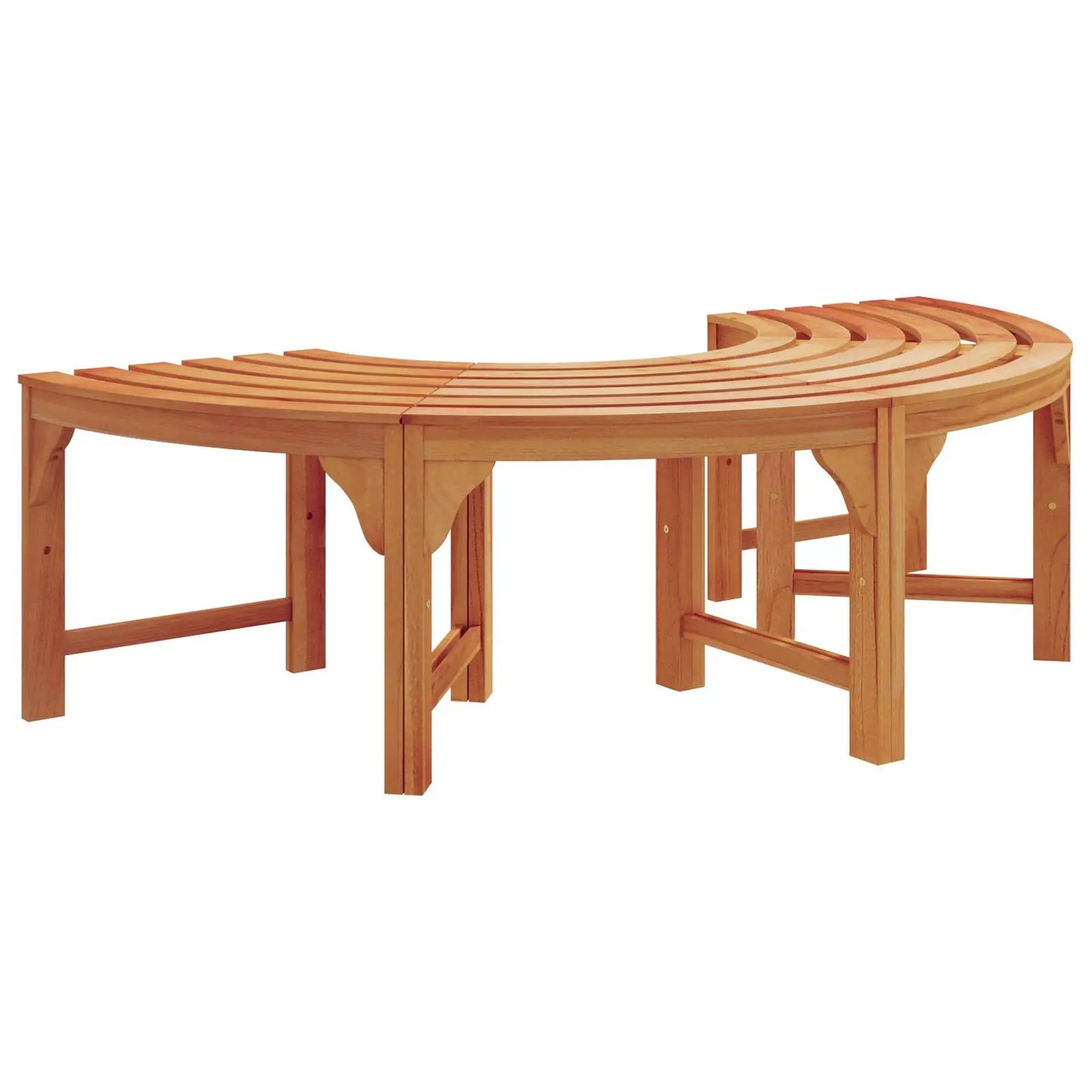 Outdoor Eucalyptus Tree Bench Solid Wood Garden Furniture