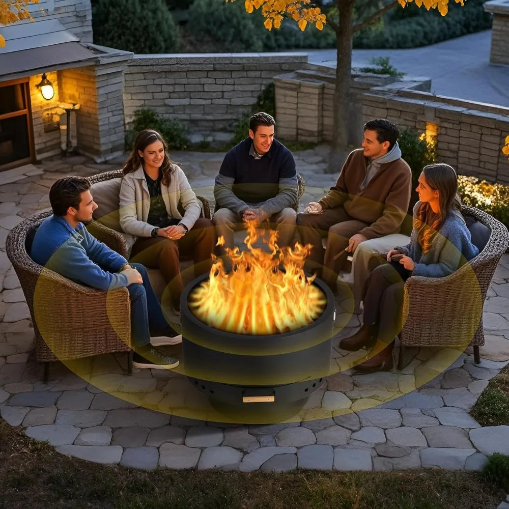 Smokeless 26 Inch Wood Burning Fire Pit With Low Smoke Design