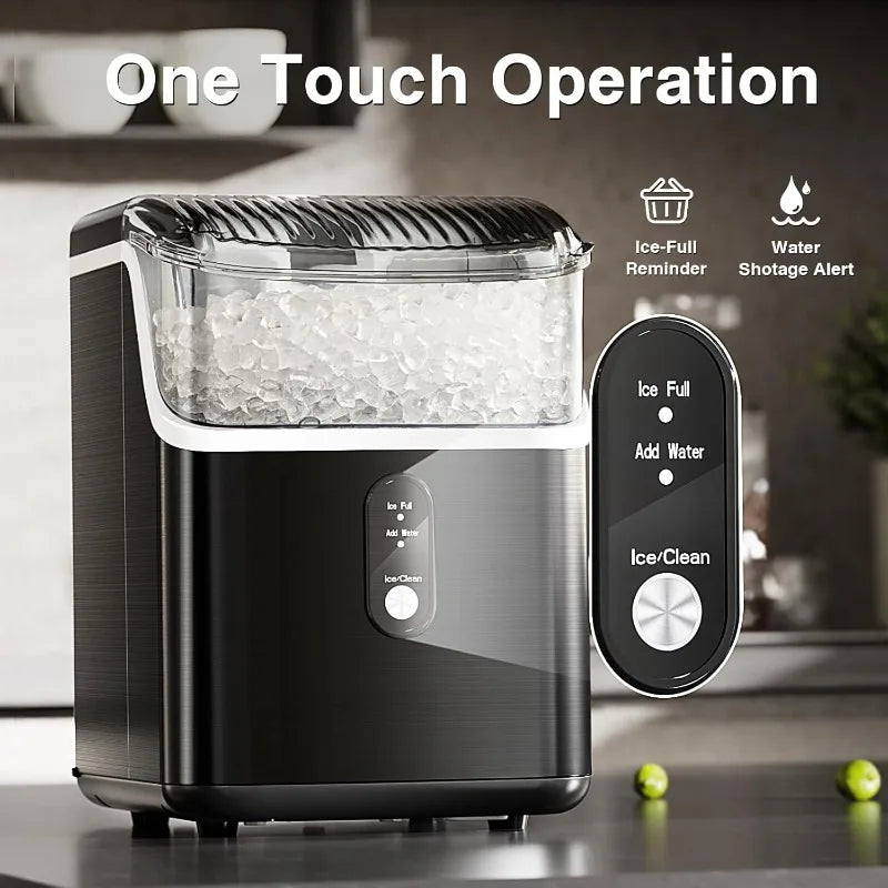 Nugget Ice Maker Countertop with Self-Cleaning Feature