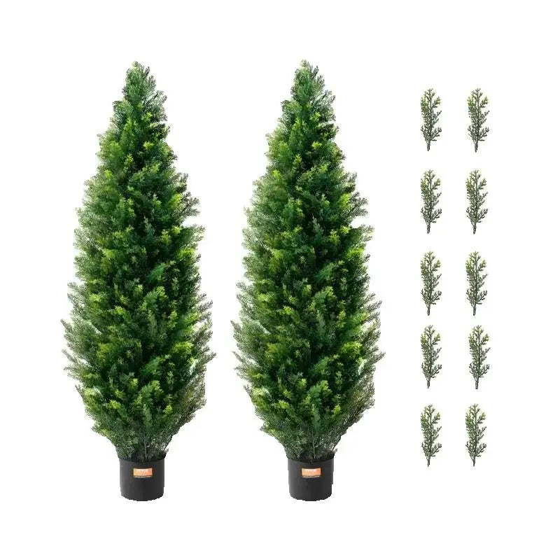 Artificial Cedar Topiary Tree Lifelike For Outdoor Decor