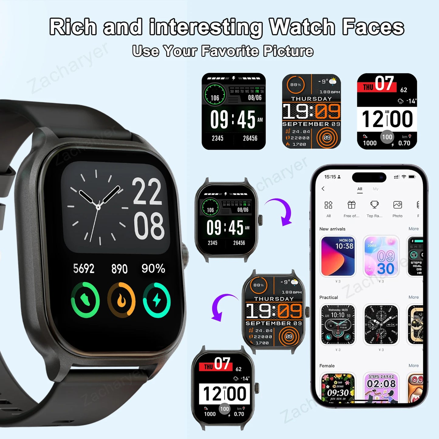 Smartwatch With Wireless Calling And Sms Reminders Pro