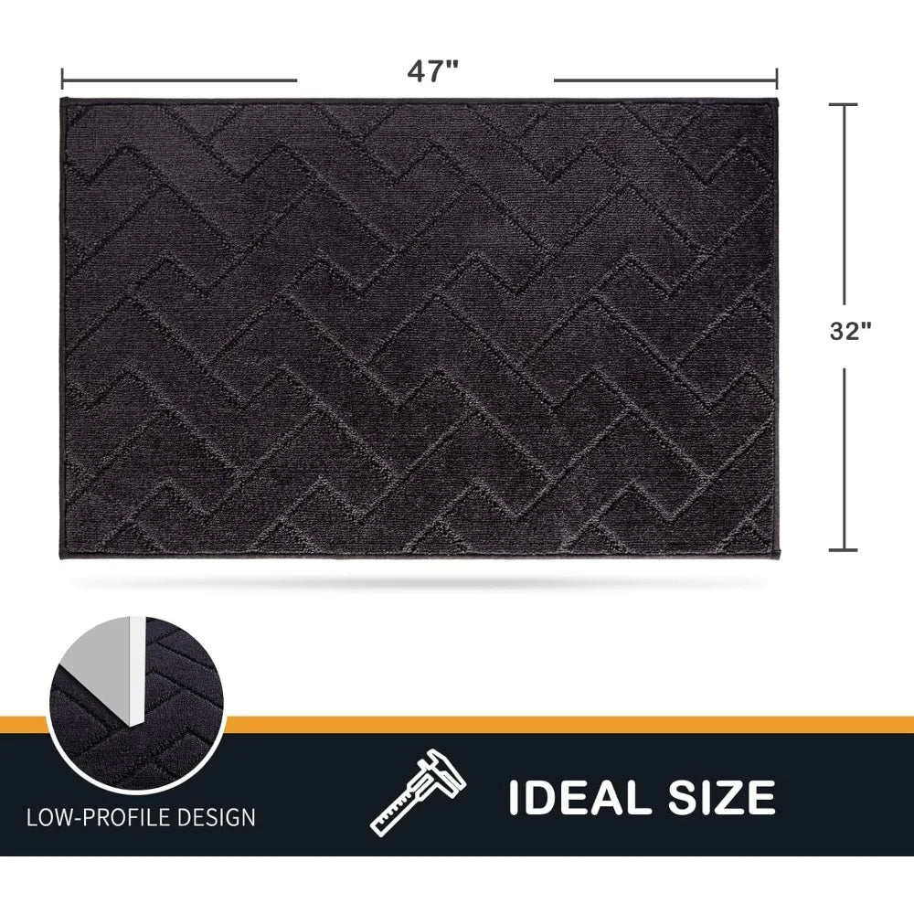 Non-Slip Dirt Trapper Door Mat for Muddy Shoes and Paws