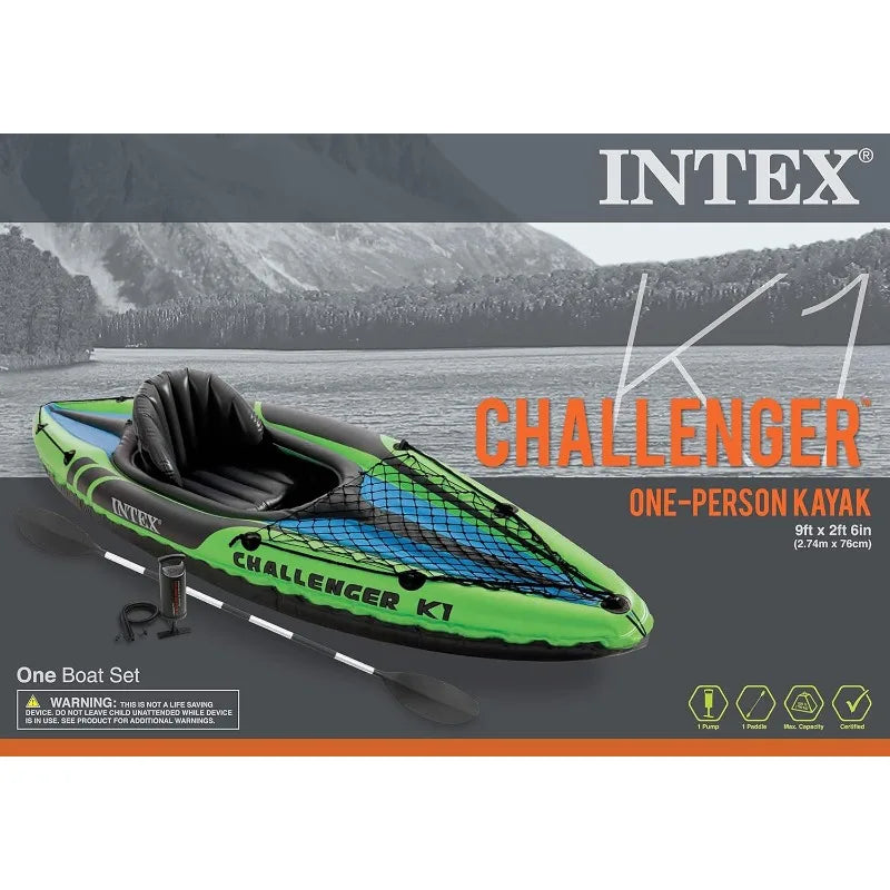 K2 Two Person Inflatable Kayak Challenger K1 Oars Included