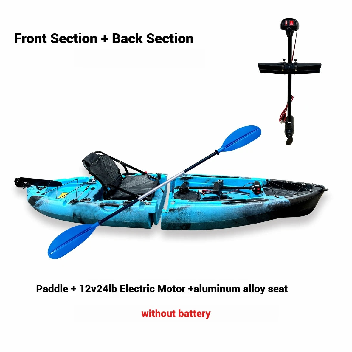 Portable LLDPE Kayak Canoe With Split Shell For Solo Tandem