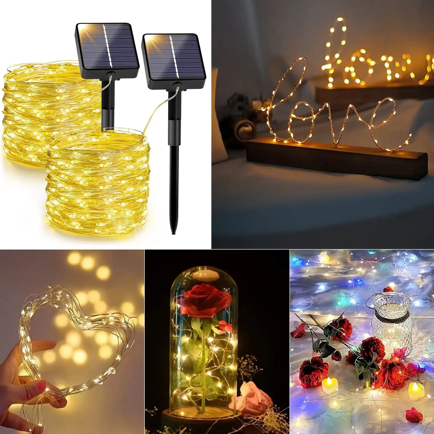 Waterproof Solar String Lights 66FT with 200 LEDs
