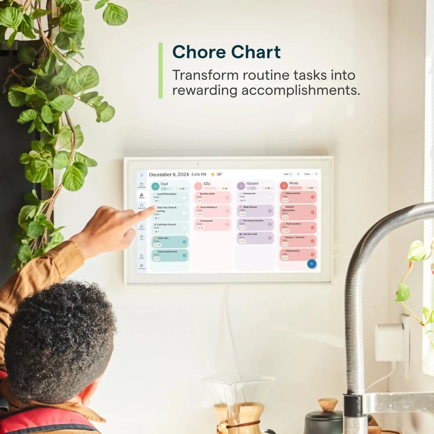 15 Inch Interactive Touchscreen Wall Planner Calendar