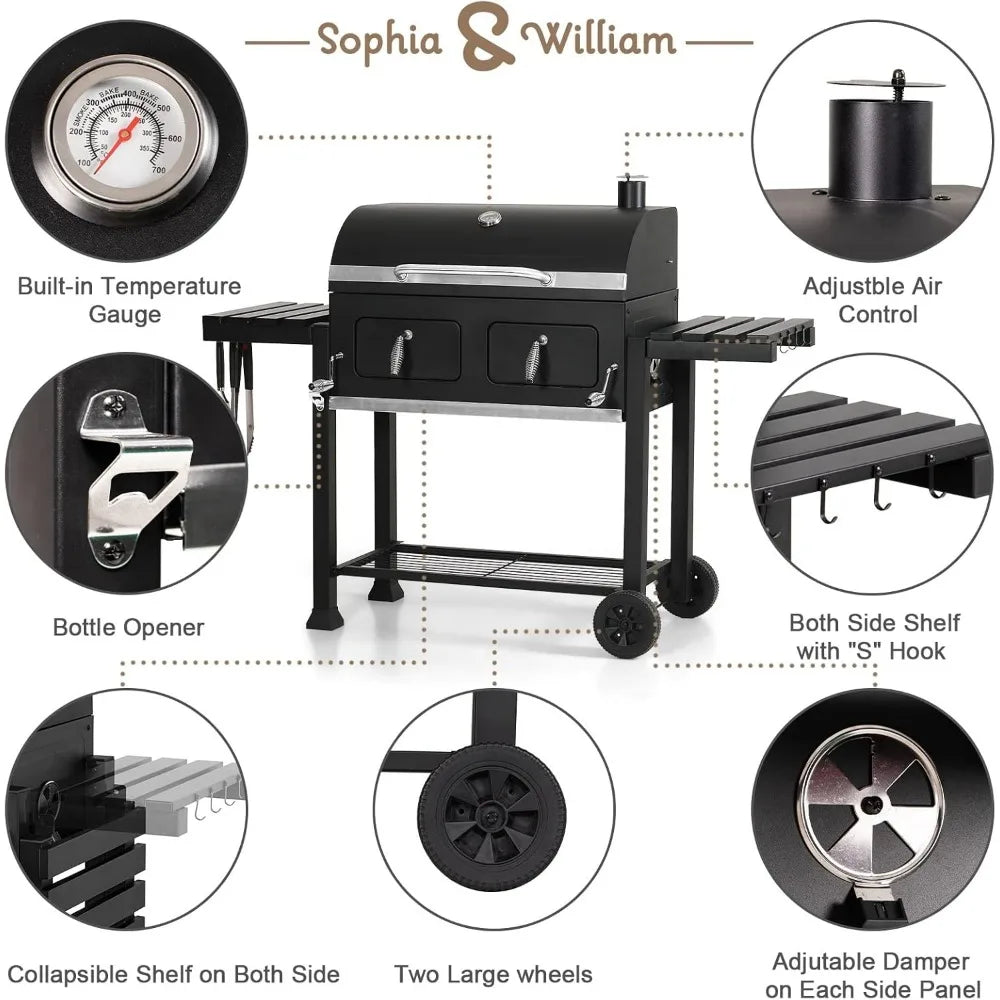 RBXC Heavy Duty Outdoor Barbecue Grill with Large Cooking Area