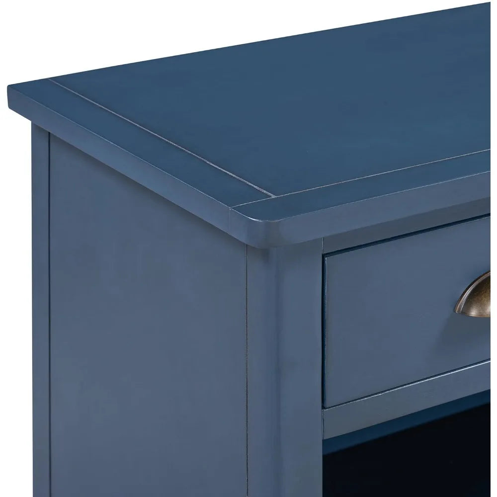 Rustic Farmhouse 47 Inch Console Table With Storage