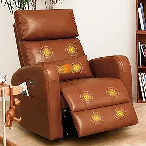 DAFIFY Oversized Swivel Rocker Recliner with Massage and USB Charging
