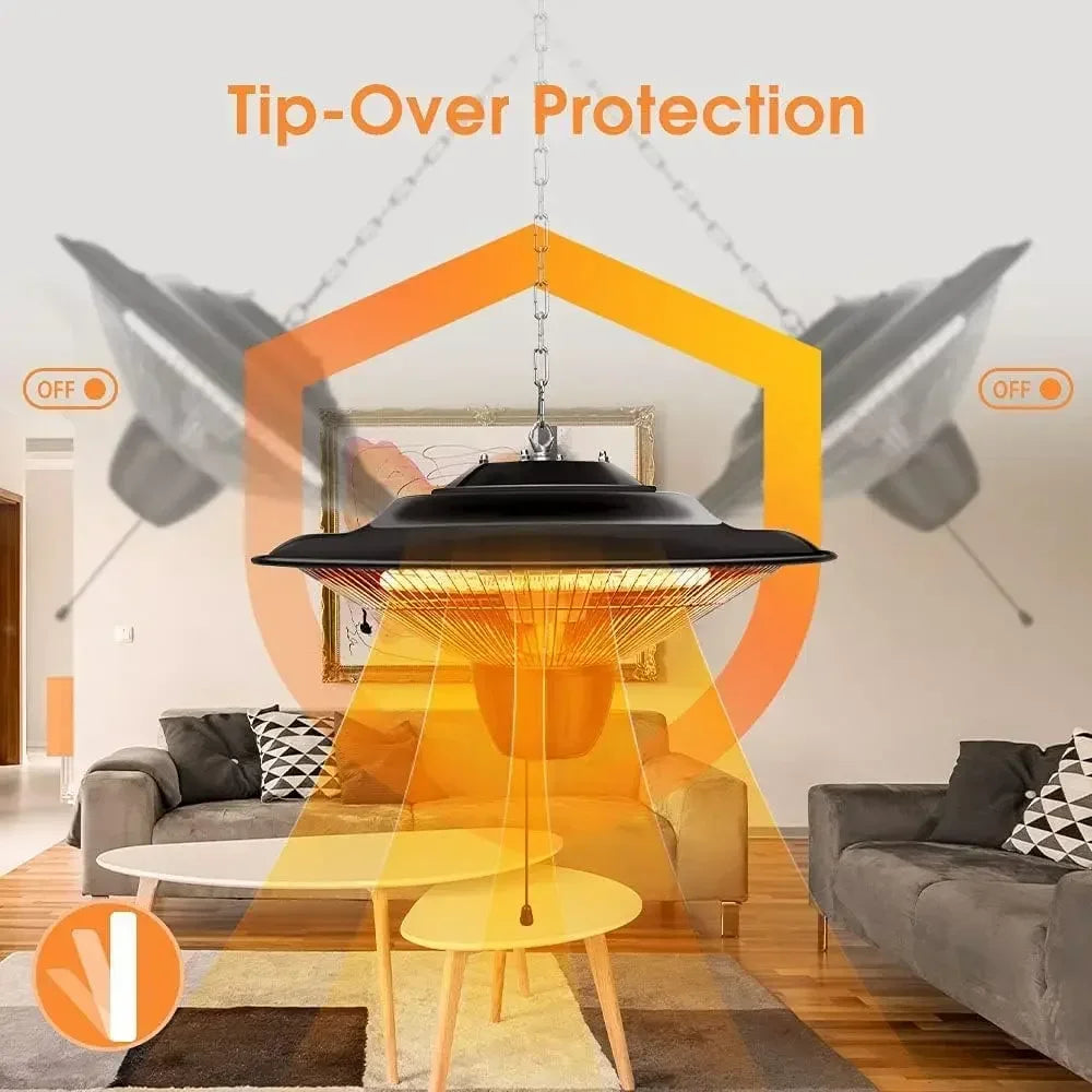 Patio Heater 1500W Infrared Waterproof Ceiling Mount