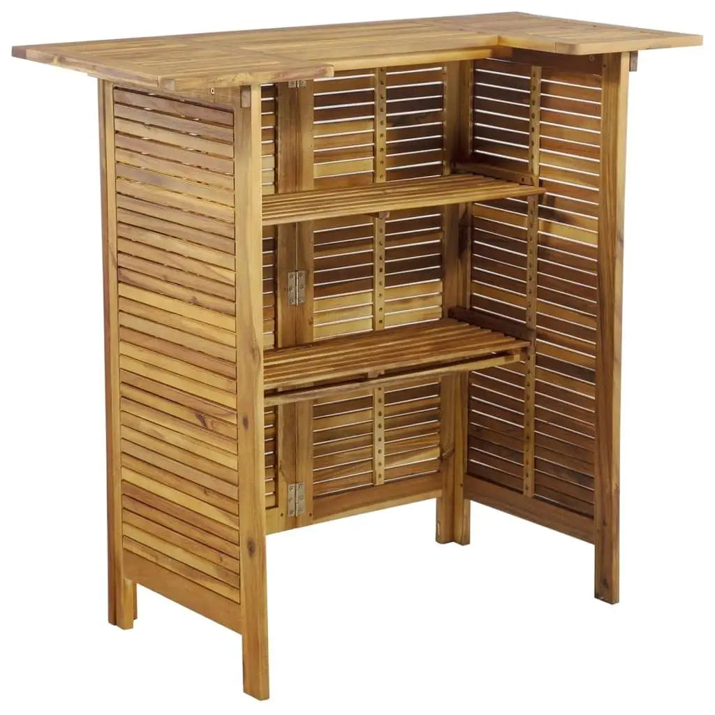 Natural Acacia Wood Garden Bar Set 3 Piece Outdoor Durable