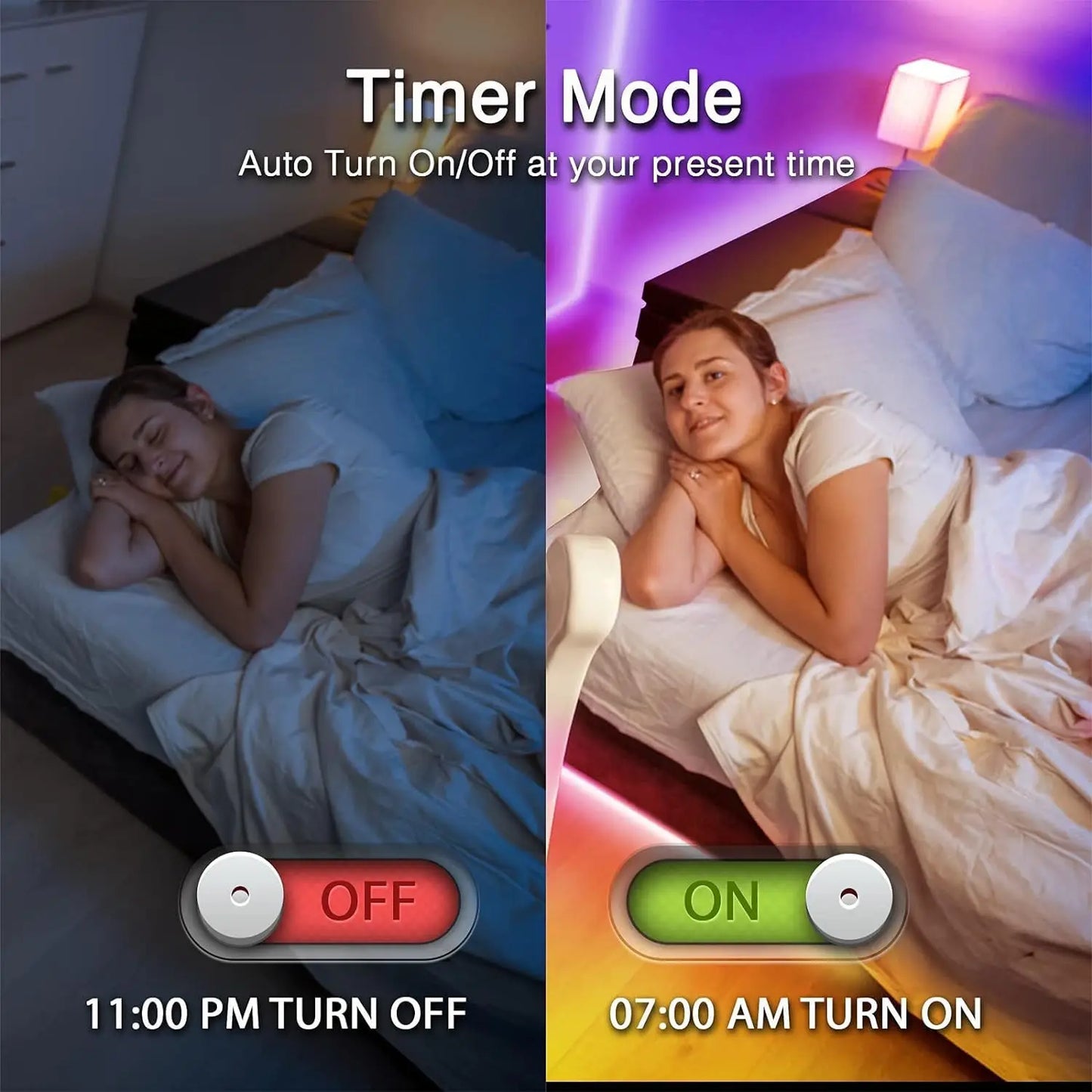 100 Feet LED Strip Lights With Bluetooth RGB Color Changing