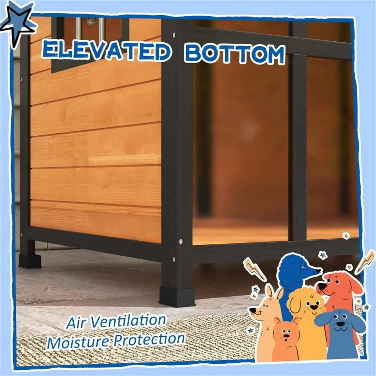 Eco-Friendly Weatherproof Dog House for Outdoor Comfort