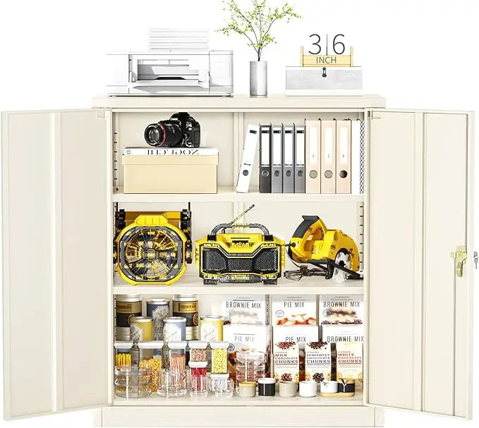 Lockable Rolling Metal Storage Cabinet With Wheels
