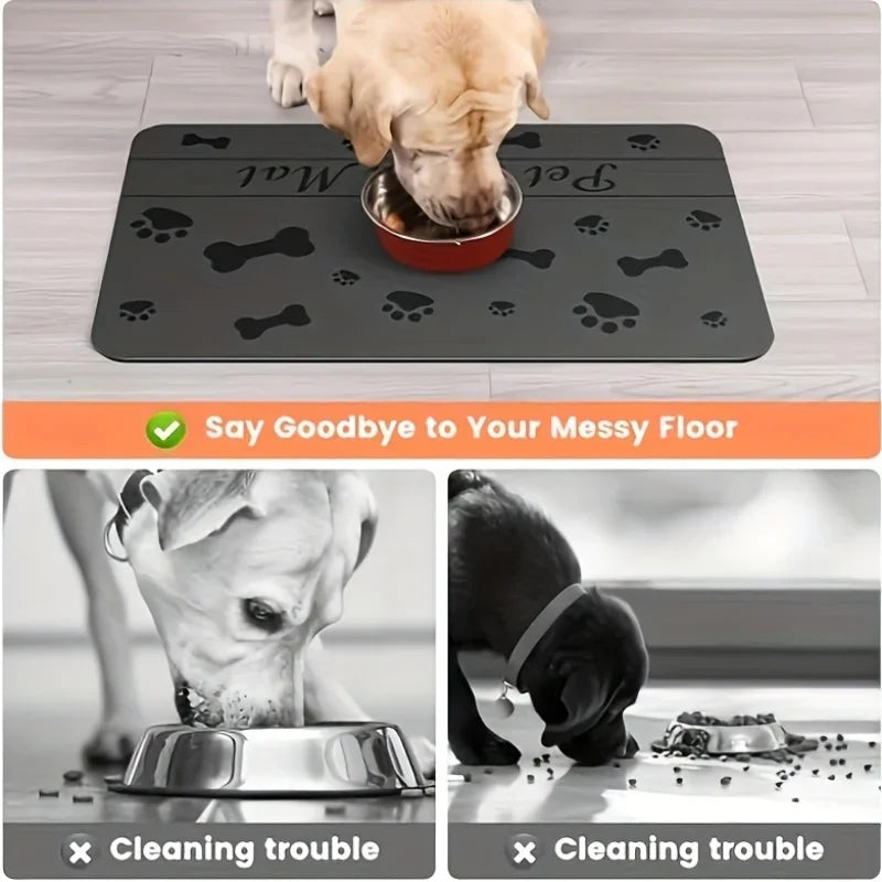 Pet Placemat Absorbent Feeding Mat With Waterproof Backing