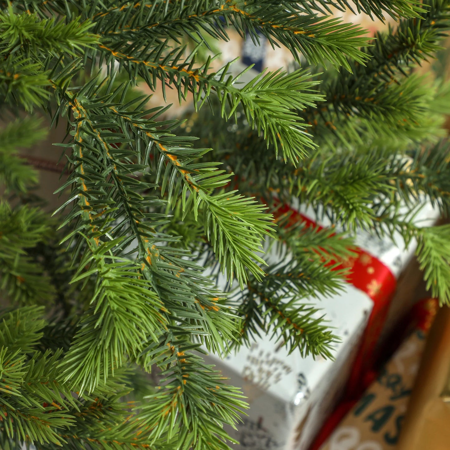 Nine Foot Artificial Christmas Tree With Durable Steel Stand