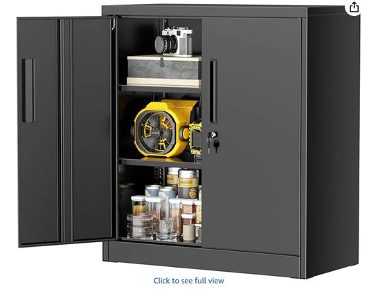 Lockable Rolling Metal Storage Cabinet With Wheels