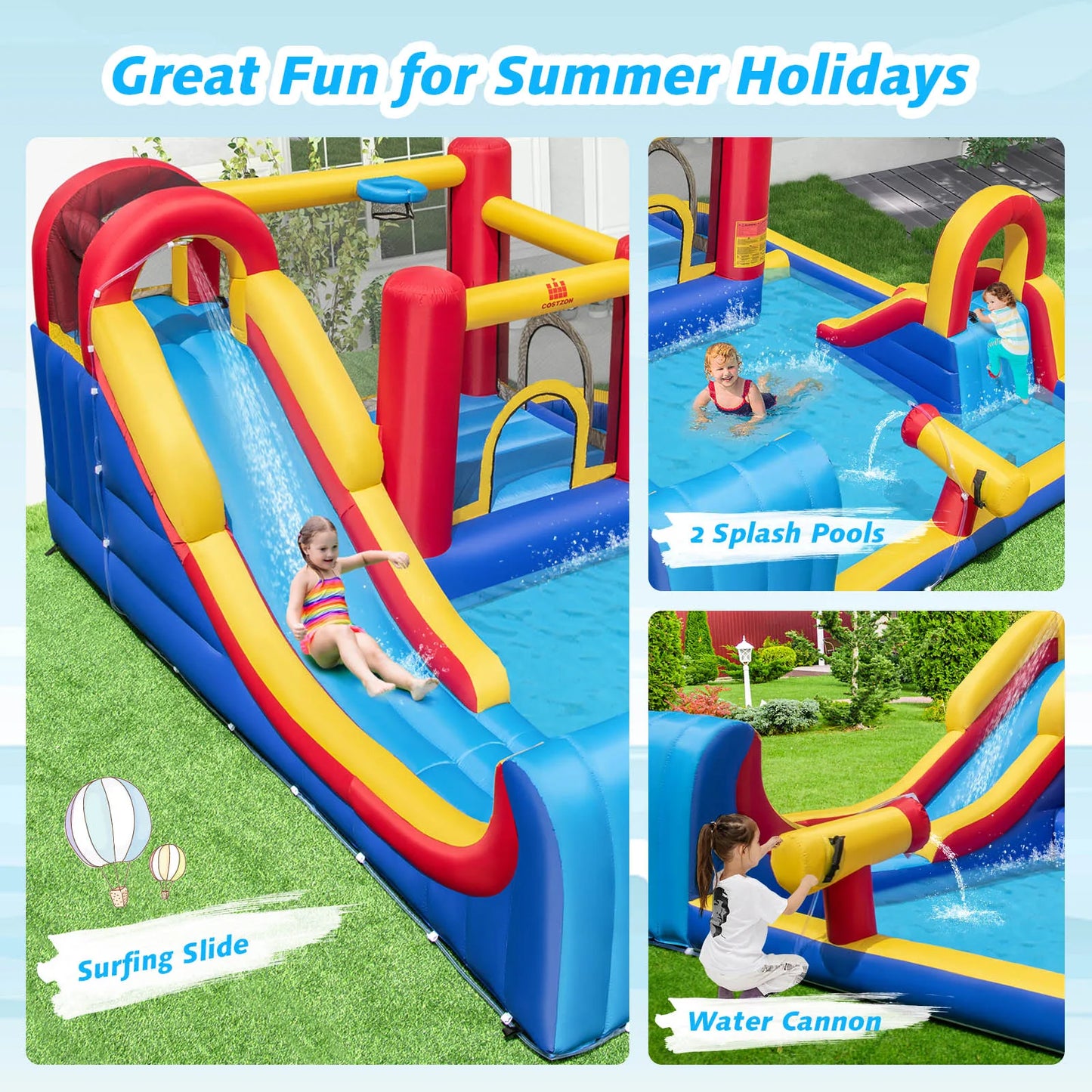 Inflatable Water Slide – Thrilling Double Slides for Endless Backyard Fun