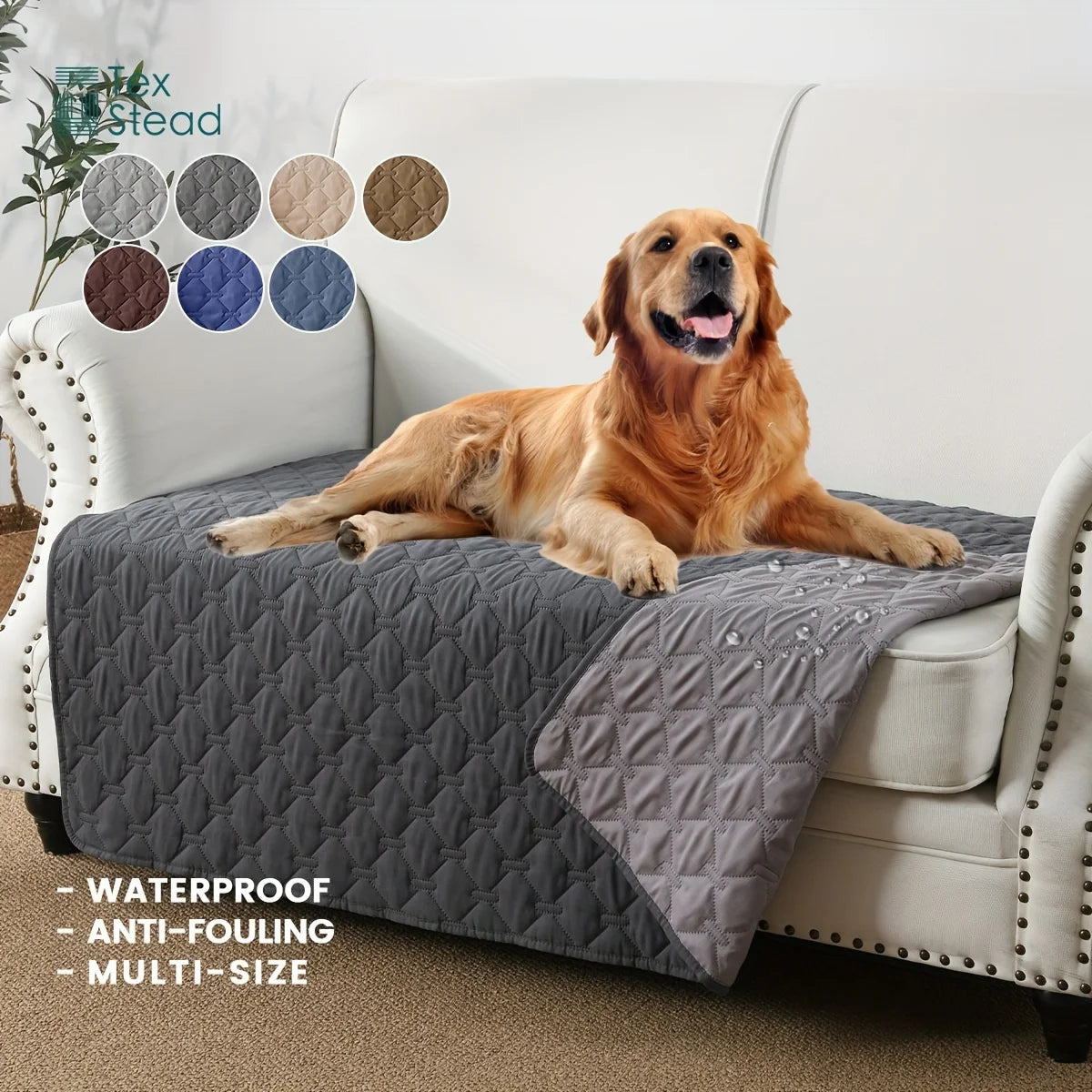 Double Sided Anti Leakage Dog Bed Cover Pet Blanket