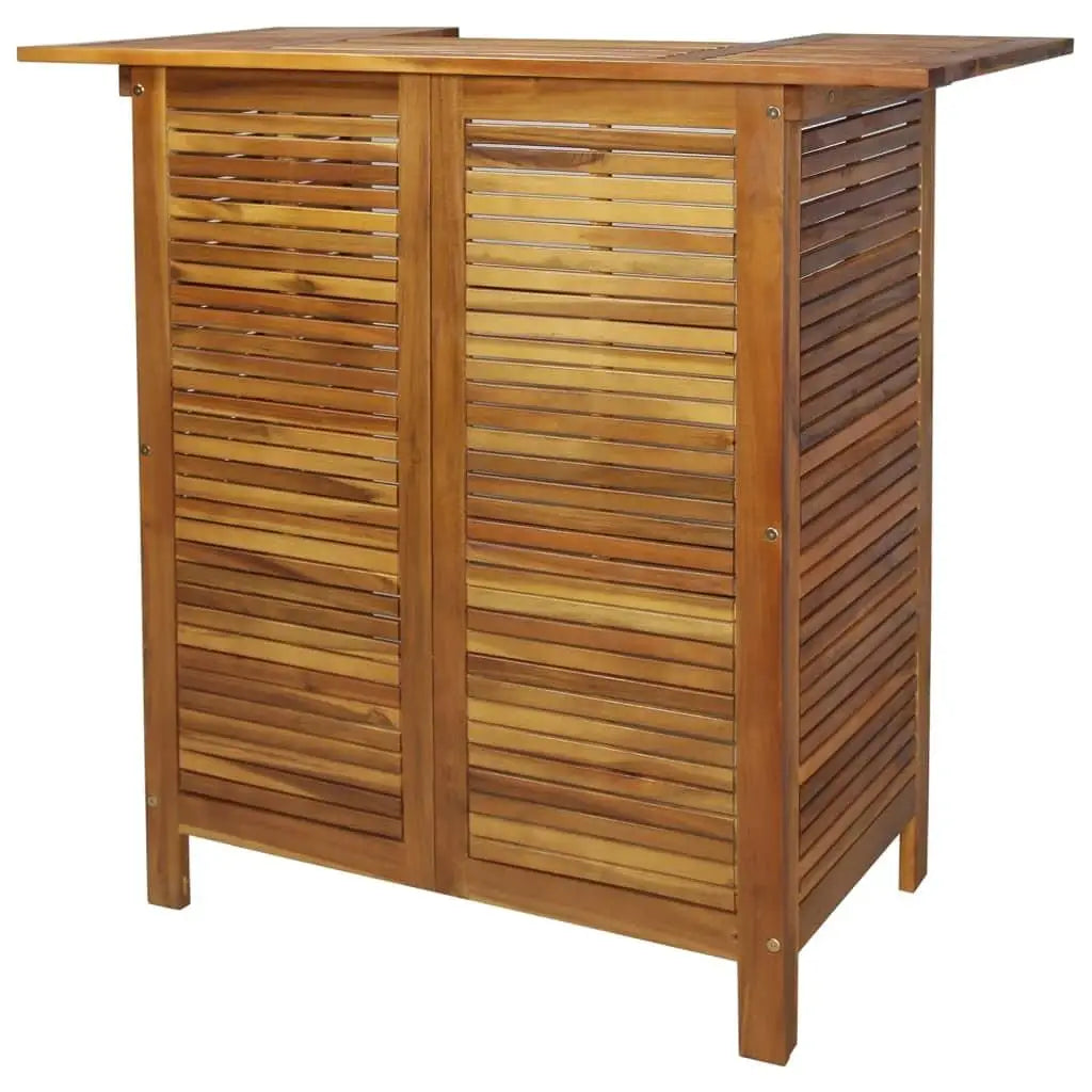 Natural Acacia Wood Garden Bar Set 3 Piece Outdoor Durable