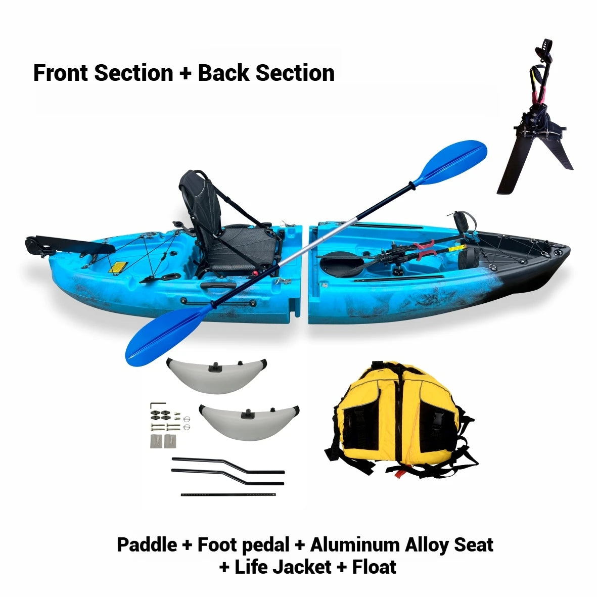 Portable LLDPE Kayak Canoe With Split Shell For Solo Tandem