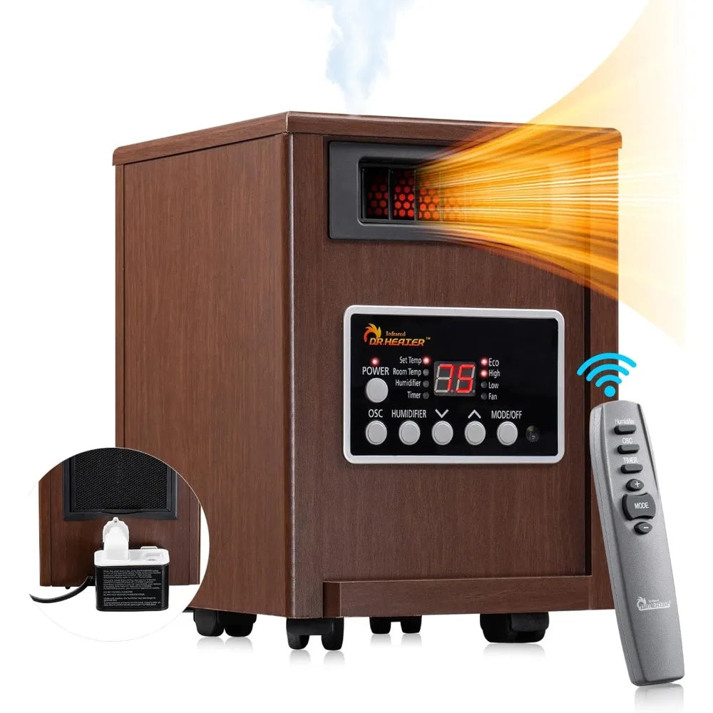 1500W Humidifier With Oscillating Fan And Dual Heating