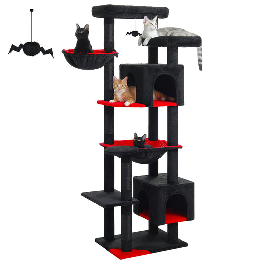 Tall Cat Tree For Indoor Cats With Large Hammock XL