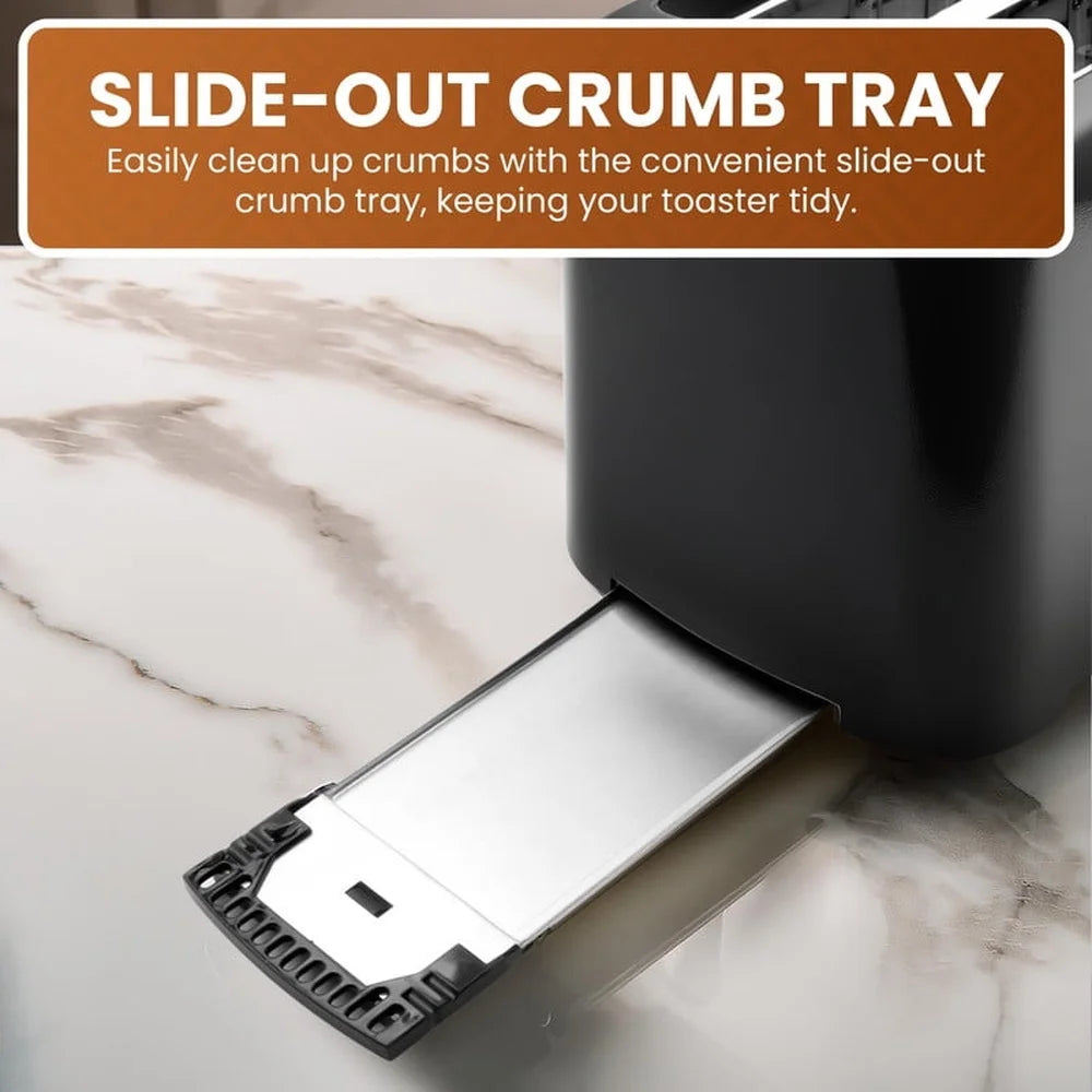 2 Slice Cool Touch Toaster With 6 Shade Settings Easy Clean
