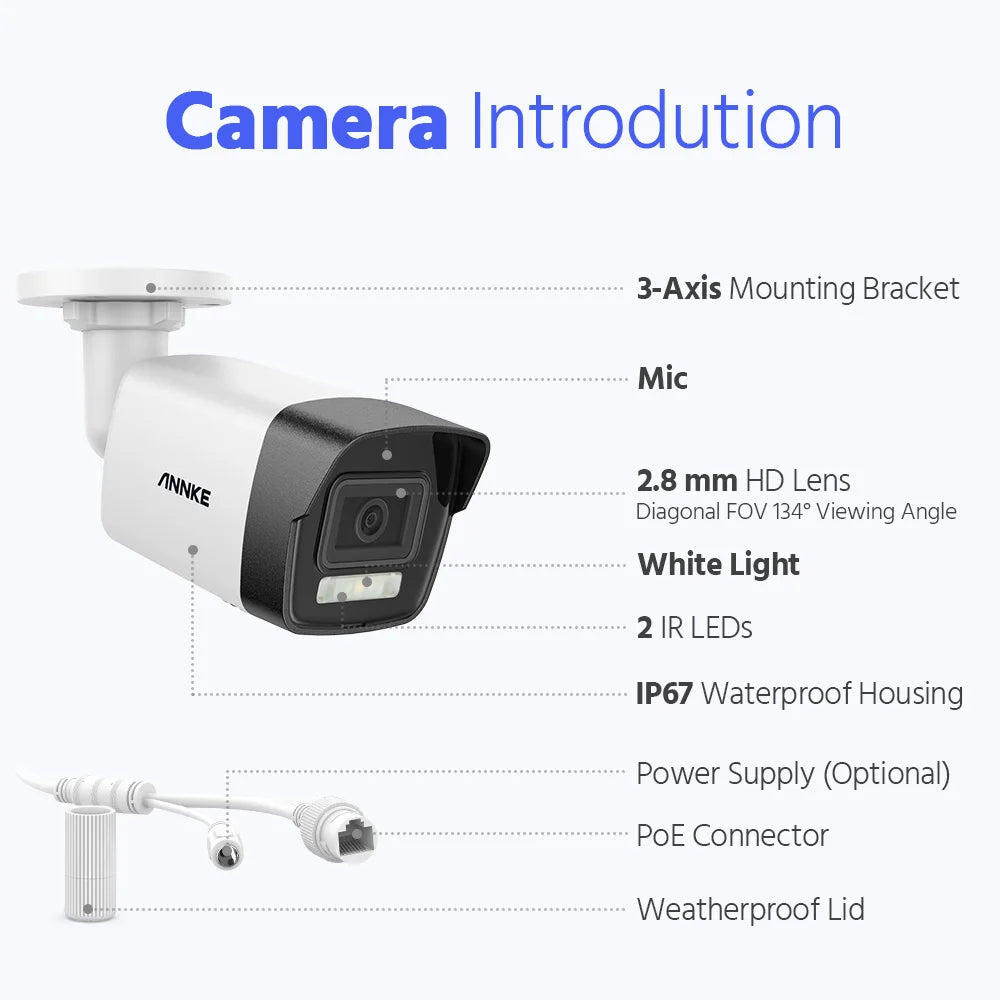 Annke C1200 12MP Ultra HD PoE IP Camera With Audio