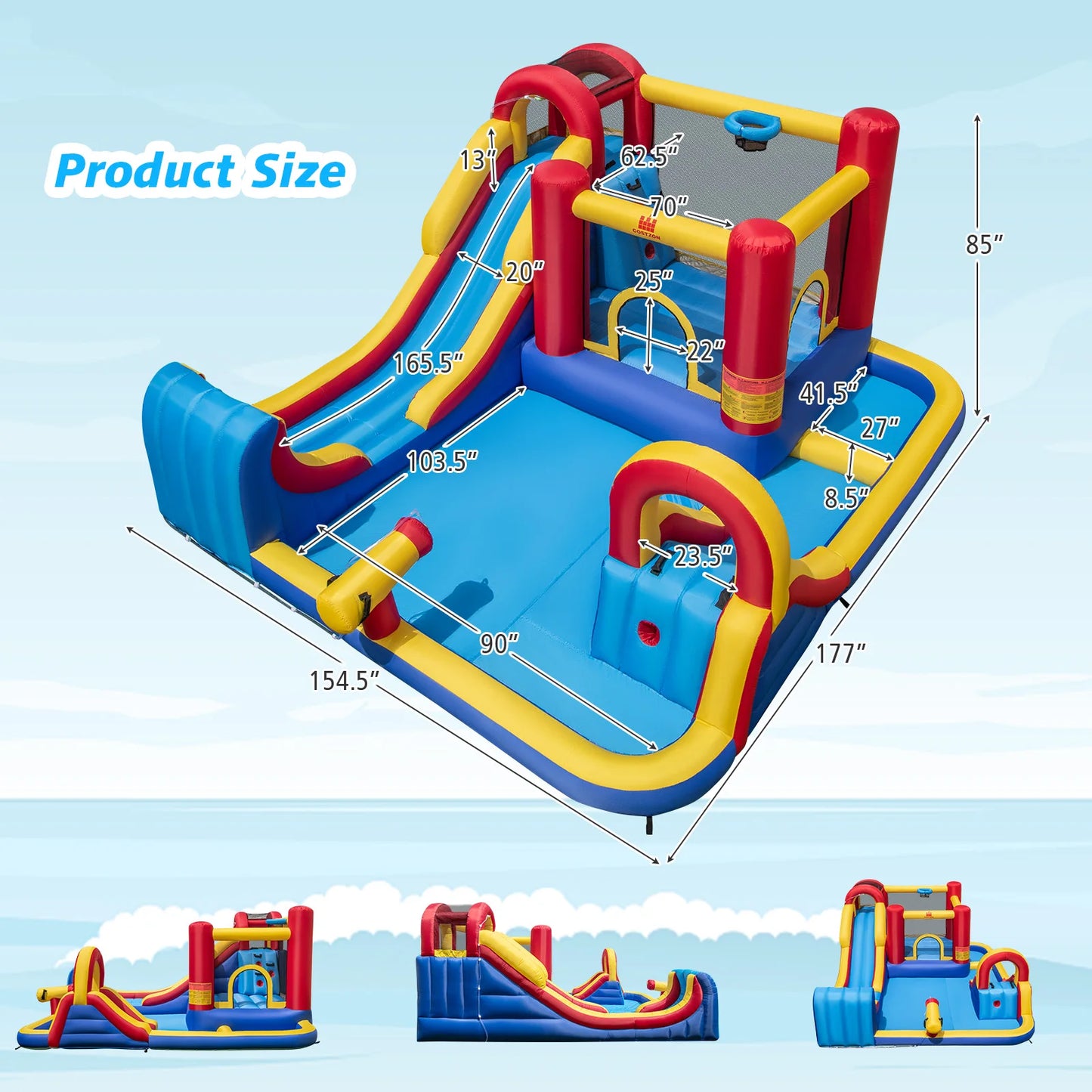 Inflatable Water Slide – Thrilling Double Slides for Endless Backyard Fun
