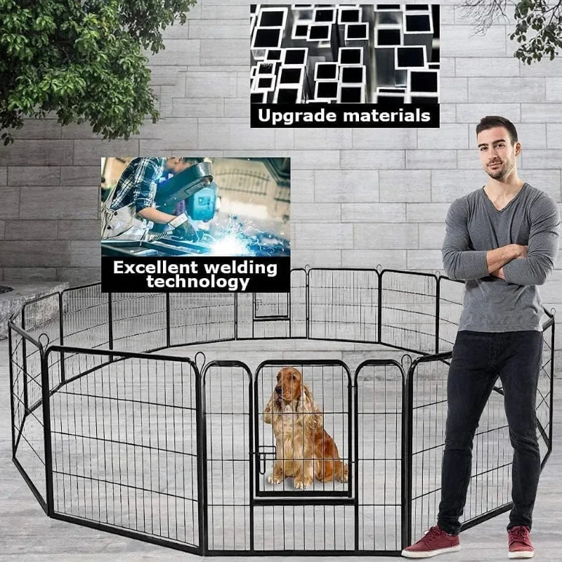 BestPet 40 Inch Dog Playpen 16 Panel Portable Fence