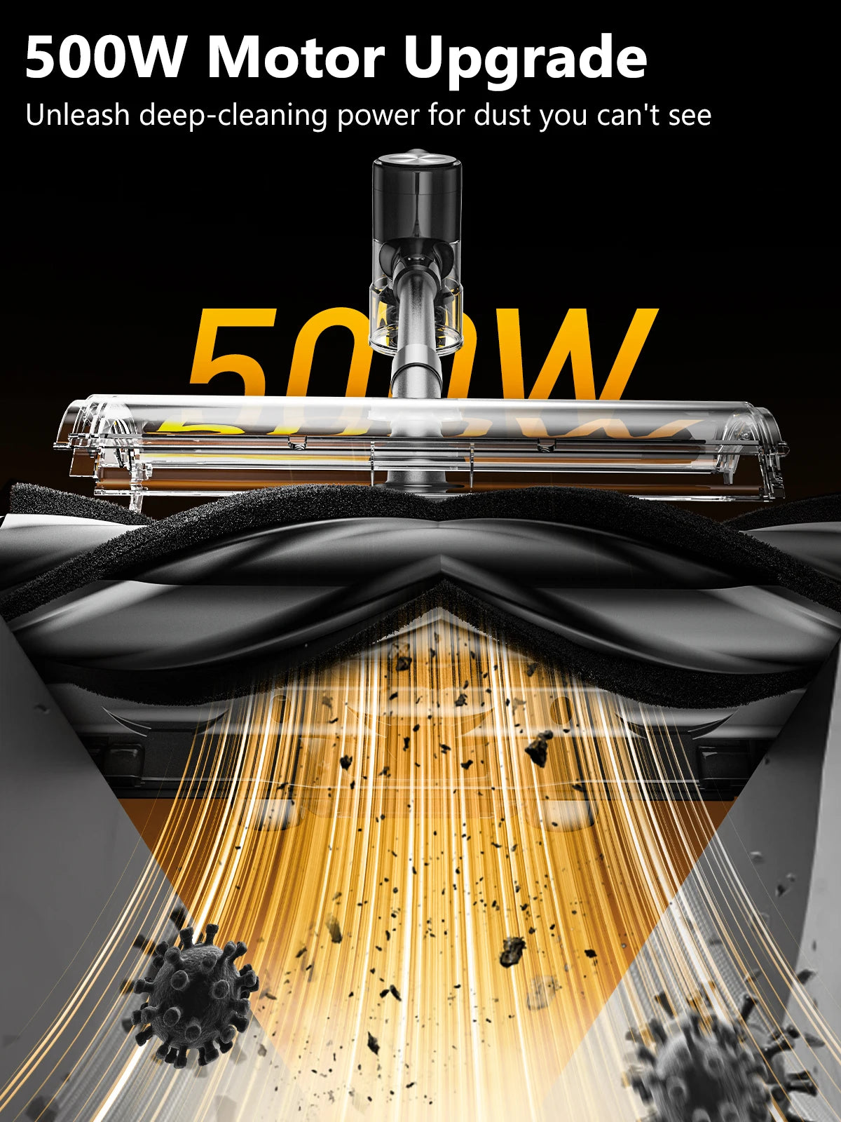 Cordless Vacuum Cleaner Powerful Lightweight 46Kpa 55Min