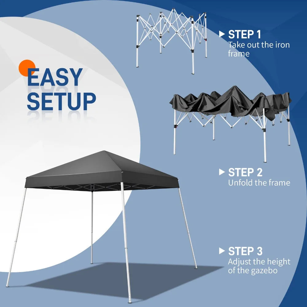 Waterproof Pop Up Gazebo Canopy Tent with One Button Setup