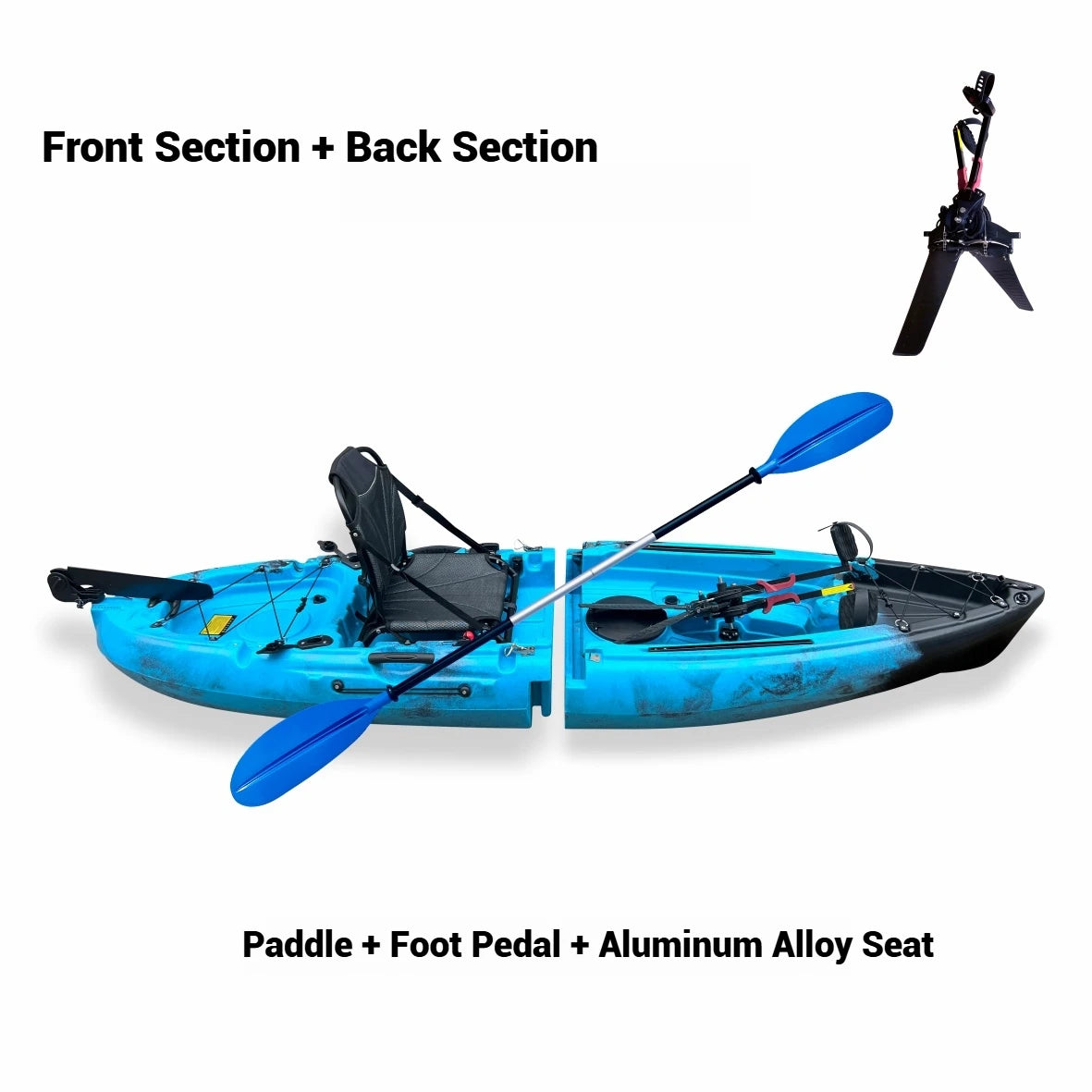 Portable LLDPE Kayak Canoe With Split Shell For Solo Tandem