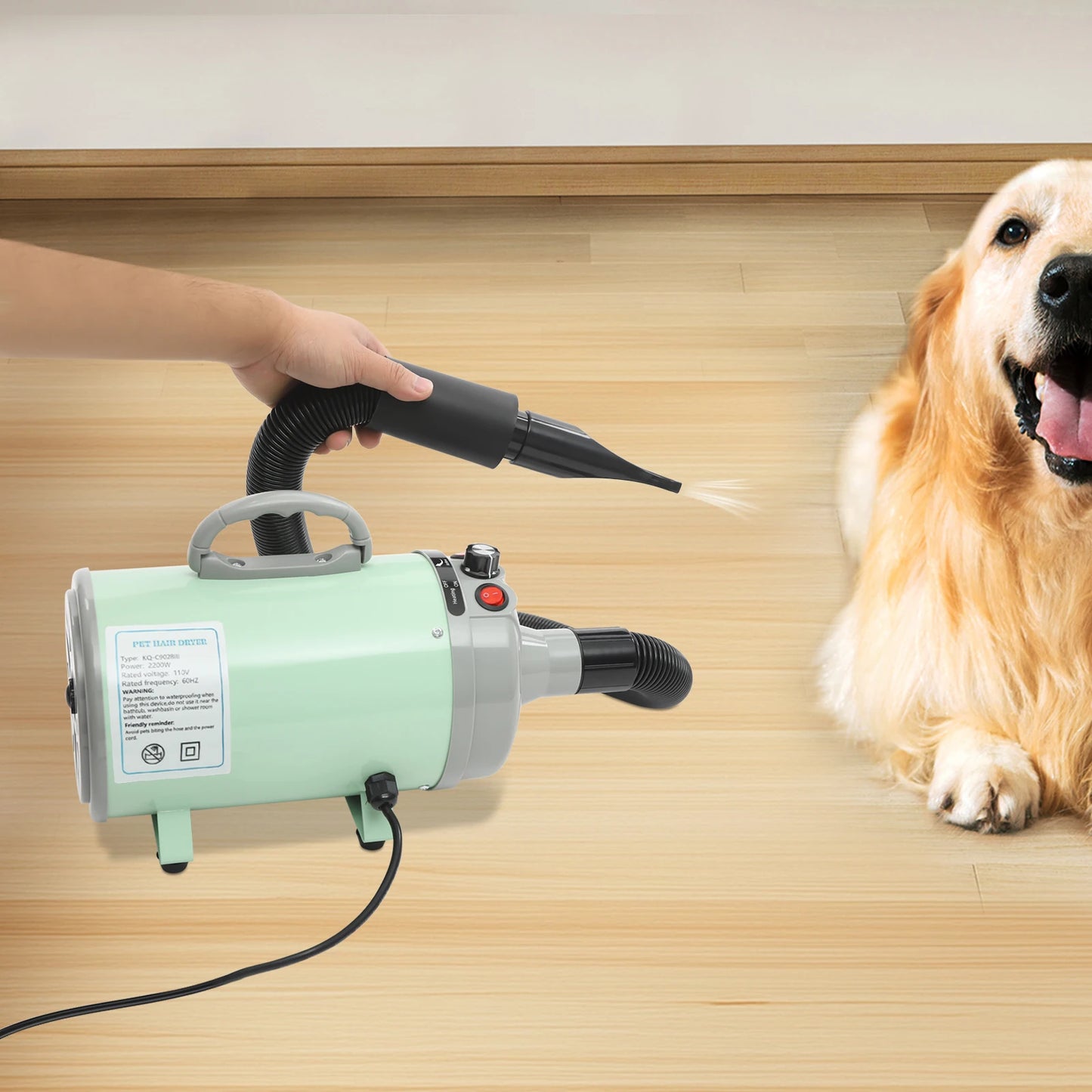 PetGroom Pro 2200W Dryer for Quiet Stress-Free Grooming