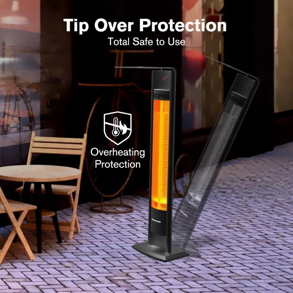Outdoor Electric Patio Heater With Remote And Timer