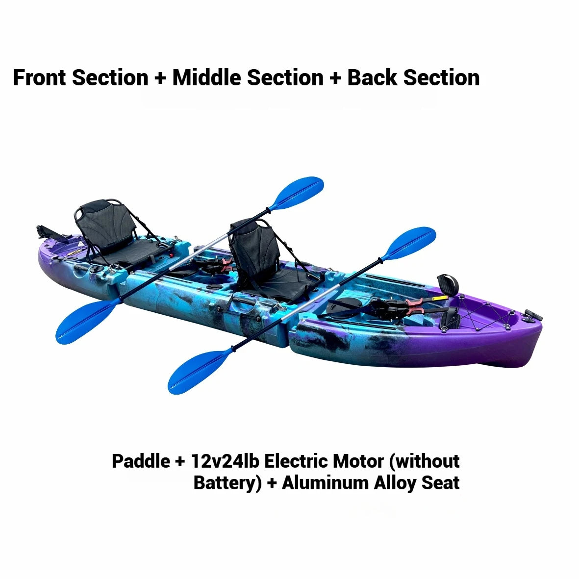 Portable LLDPE Kayak Canoe With Split Shell For Solo Tandem