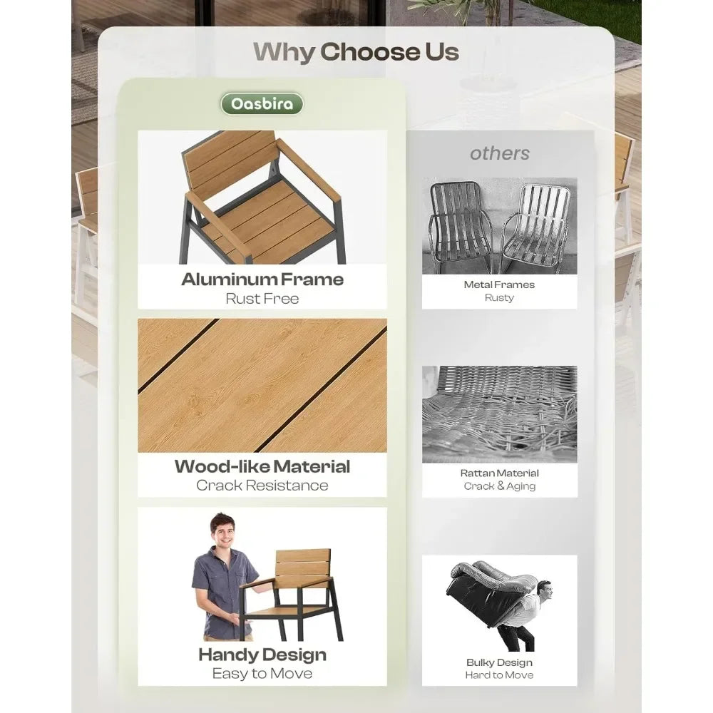 Durable 7-Piece Outdoor Patio Dining Table Set