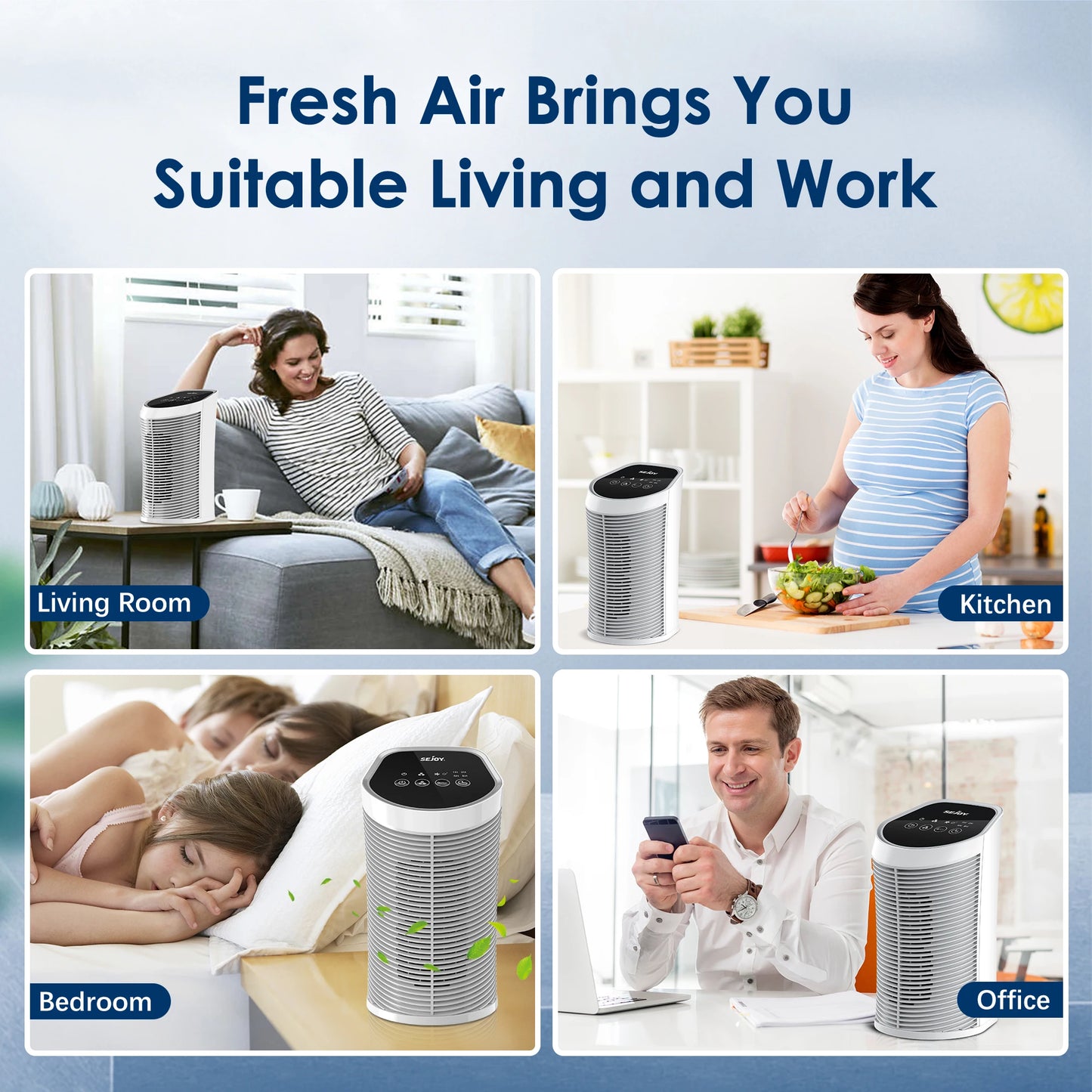 Sejoy Air Purifier with HEPA Filter for Clean Indoor Air