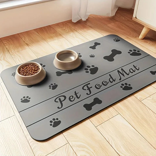 Pet Placemat Absorbent Feeding Mat With Waterproof Backing