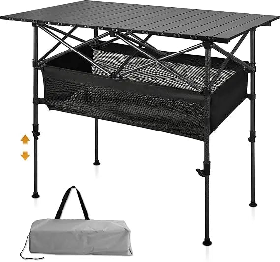 Foldable Camping Table With Adjustable Height For Outdoors