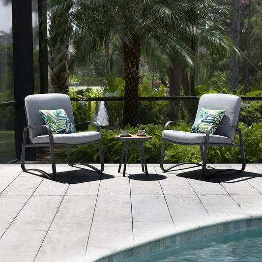 NAGA BAHNA Comfortable Wicker Rocking Bistro Set