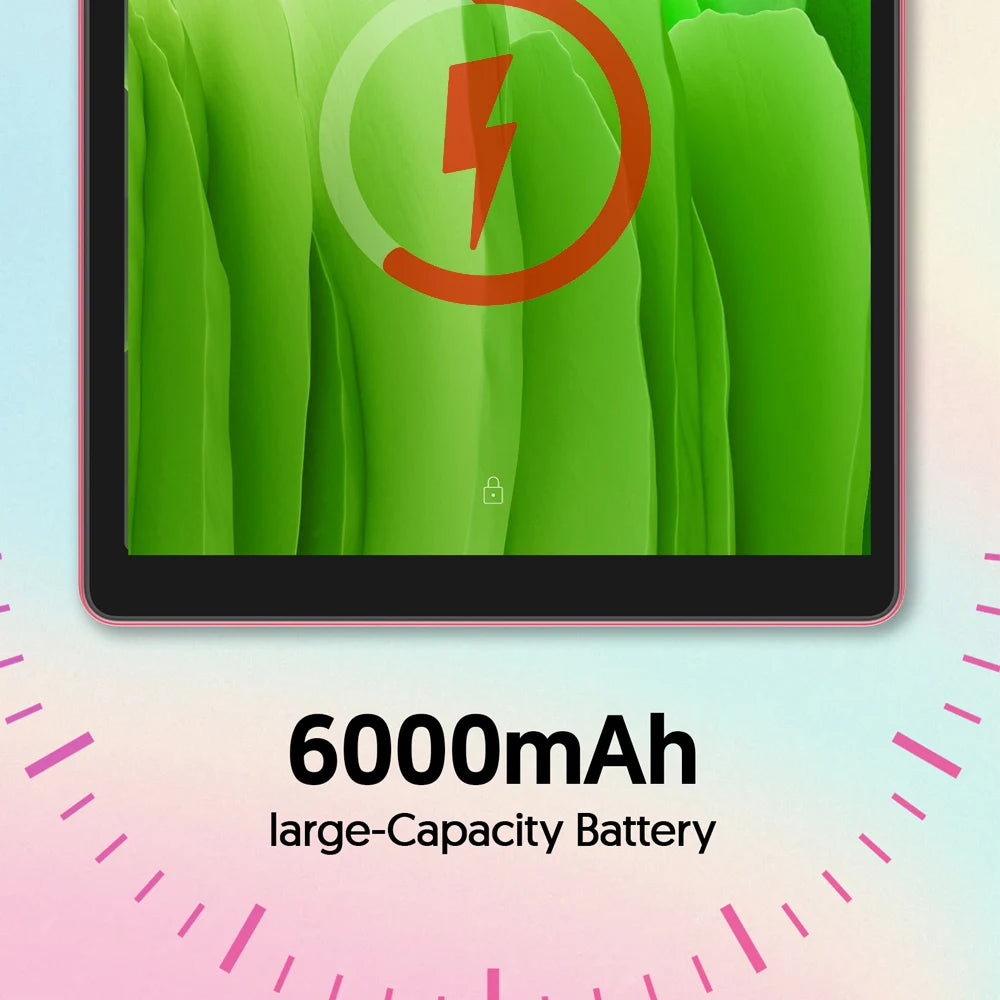 Android Tablet 10 Inch Quad Core 4GB 6000mAh Battery Life