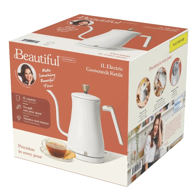 Beautiful 1L Electric Gooseneck Kettle for Perfect Pouring