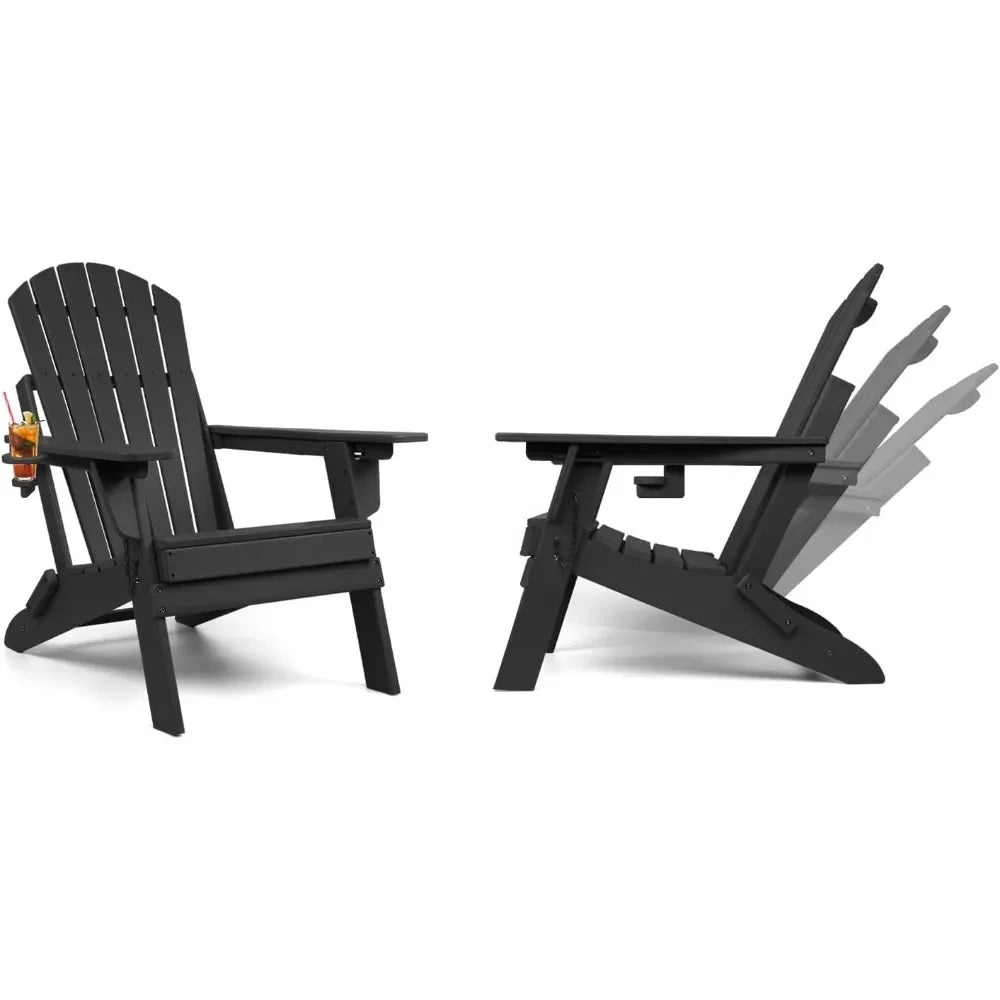 Folding Adirondack Chairs With Adjustable Backrest Deluxe