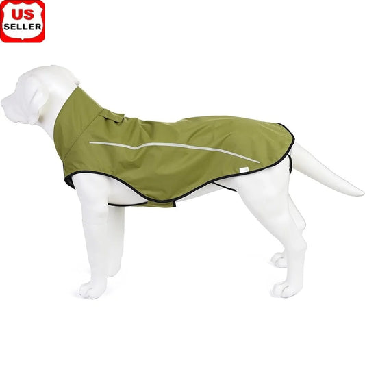 Adjustable Waterproof Dog Raincoat with Reflective Safety Features