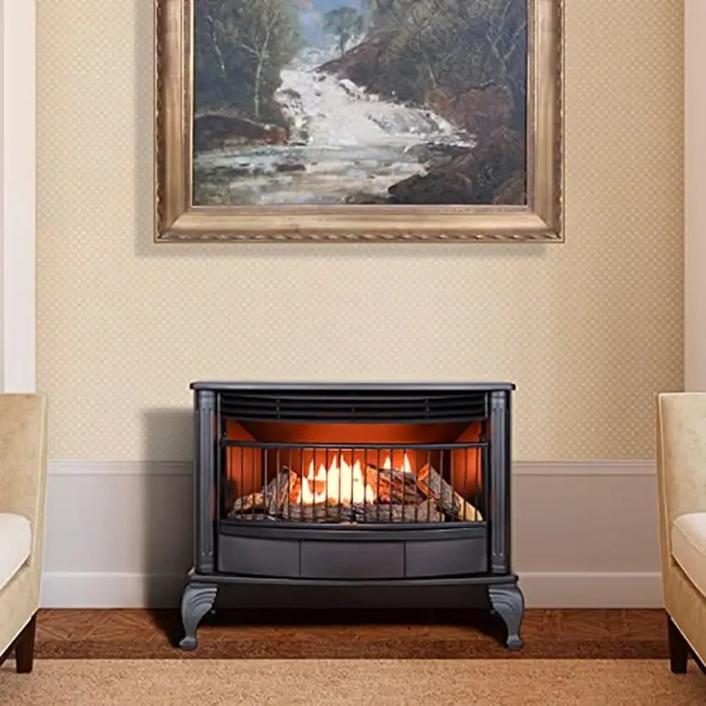 Ventless Dual Fuel Fireplace Heats Up To 1100 Sq Ft