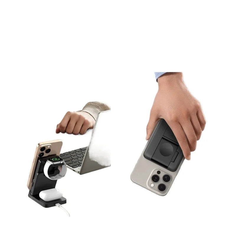 Magnetic Power Bank 10000mAh Three In One Wireless Charger